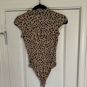 Lulu's Tan and Black Spotted Kids Bodysuit